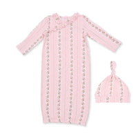 Antoinette Stripe - Kimono Gown and Knotted Hat