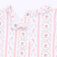 Marnie Rosebud Stripe - Kimono Gown and Knotted Hat
