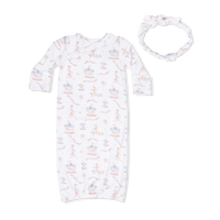 Carousel with Bows - Kimono Gown & Knot Headband