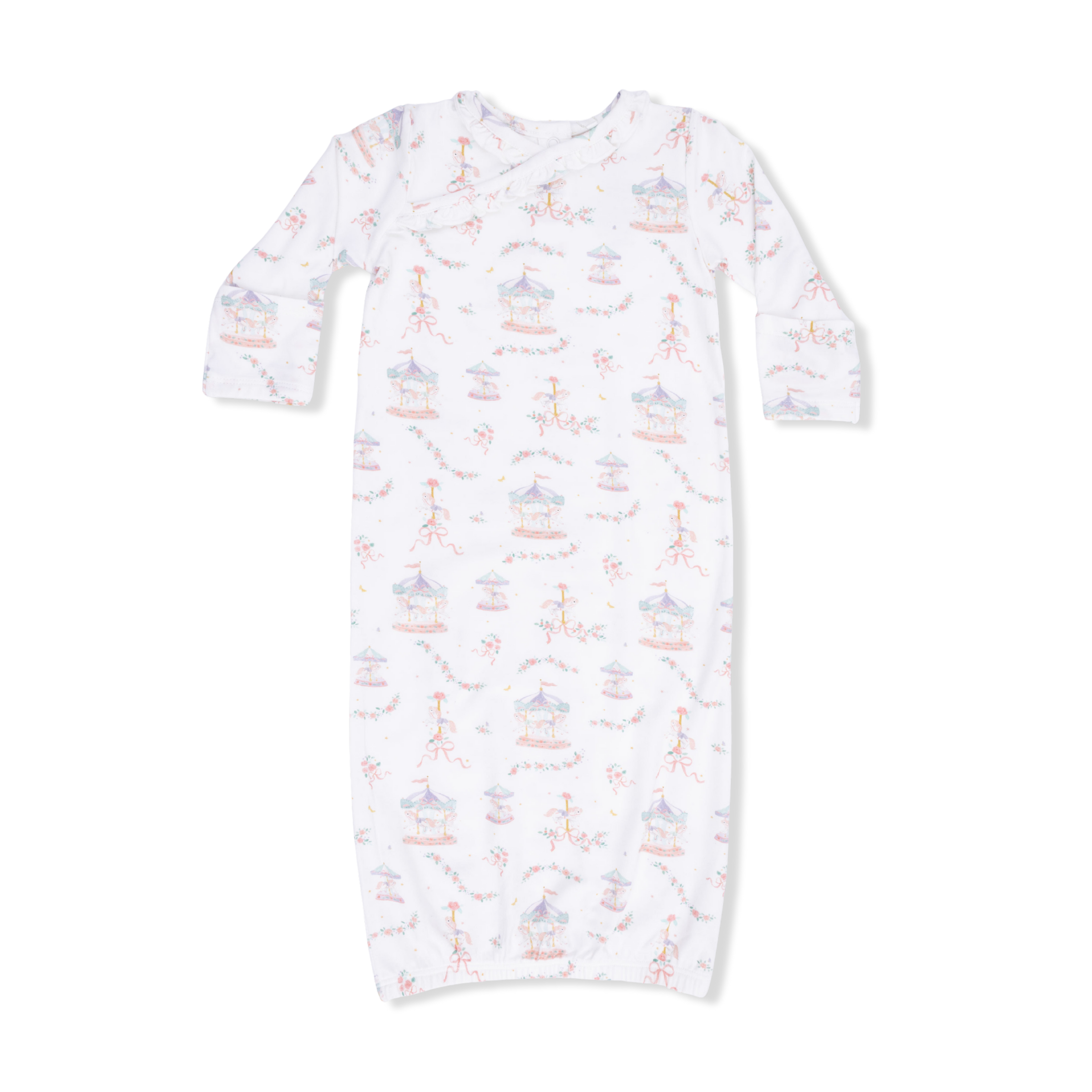 Carousel with Bows - Kimono Gown & Knot Headband