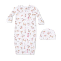 Cowgirl Nursery - Kimono Gown & Ruffle Knotted Hat