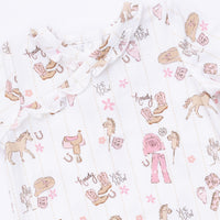 Cowgirl Nursery - Kimono Gown & Ruffle Knotted Hat