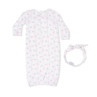 Dainty Buds and Bows - Kimono Gown & Knot Headband