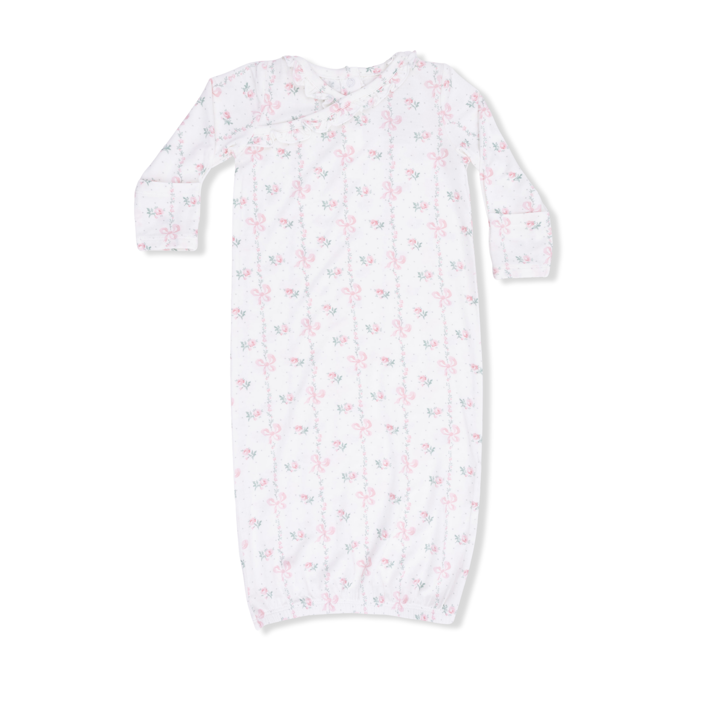 Dainty Buds and Bows - Kimono Gown & Knot Headband