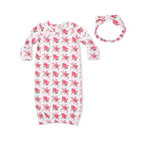 Elegant Roses - Kimono Gown & Knot Headband