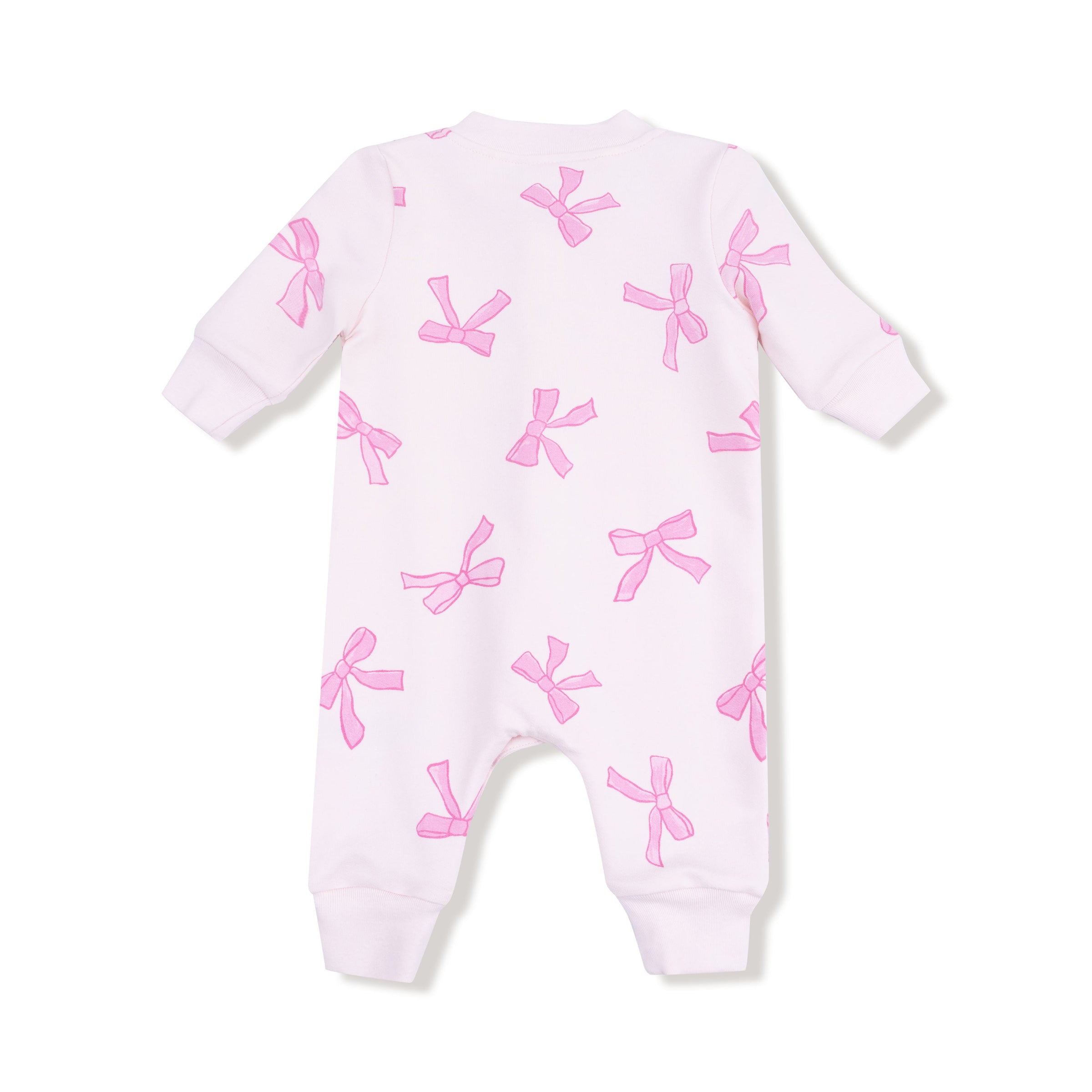 Pretty Bows - Baseball Collar Romper with Front Placket