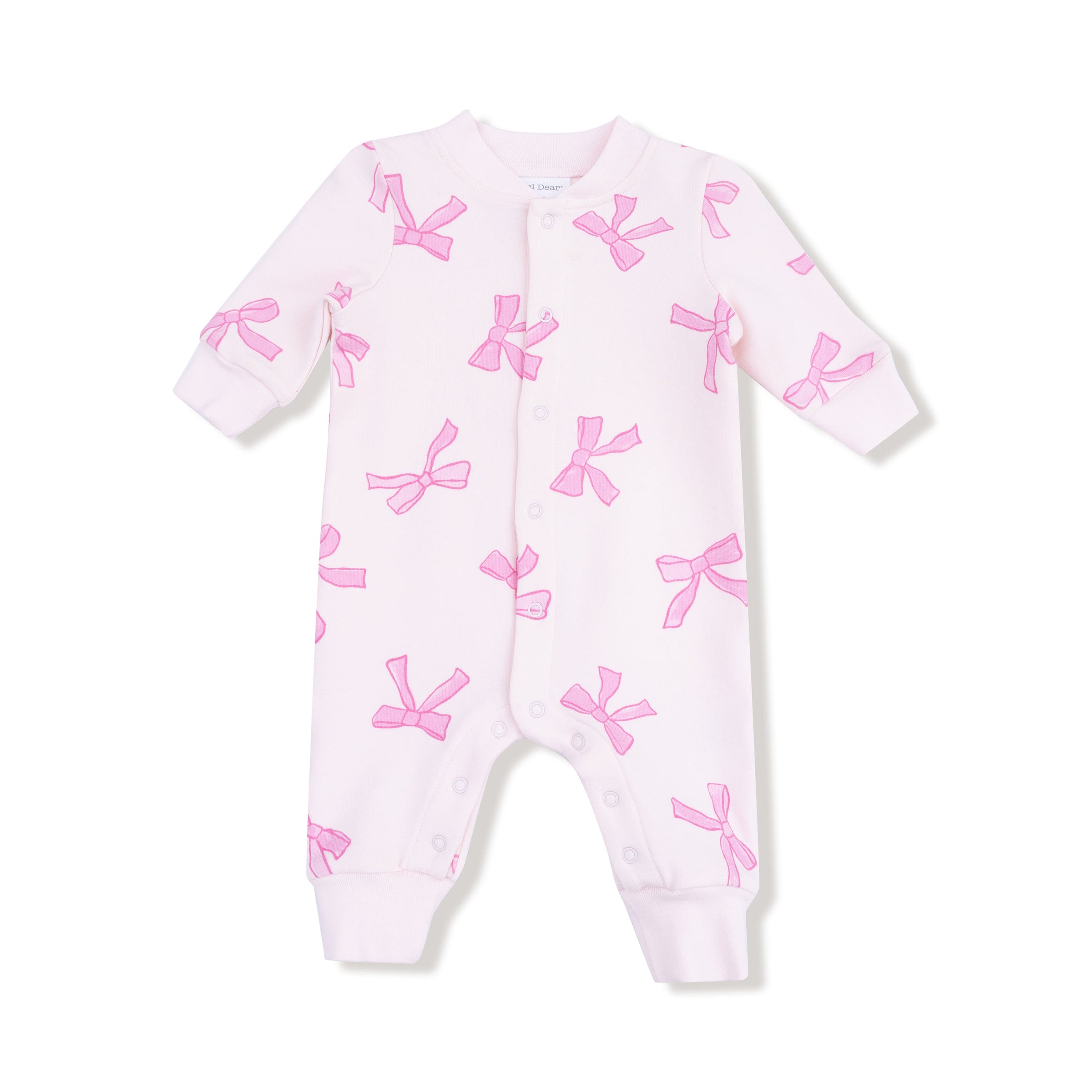 Pretty Bows - Baseball Collar Romper with Front Placket