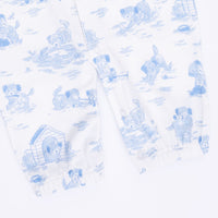Puppy Toile Blue - Convertible Gown