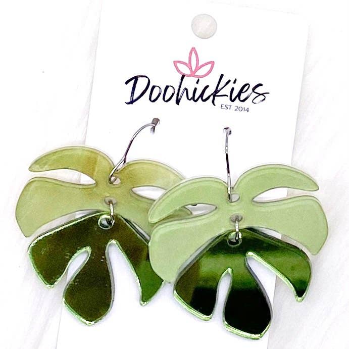 Palm Leaf Acrylics -Summer Earrings