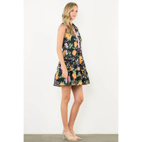 Aria- Sleeveless Tiered Floral Print Dress