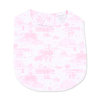 Golf Toile Pink - Feeding Bib