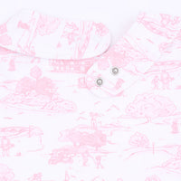 Golf Toile Pink - Feeding Bib