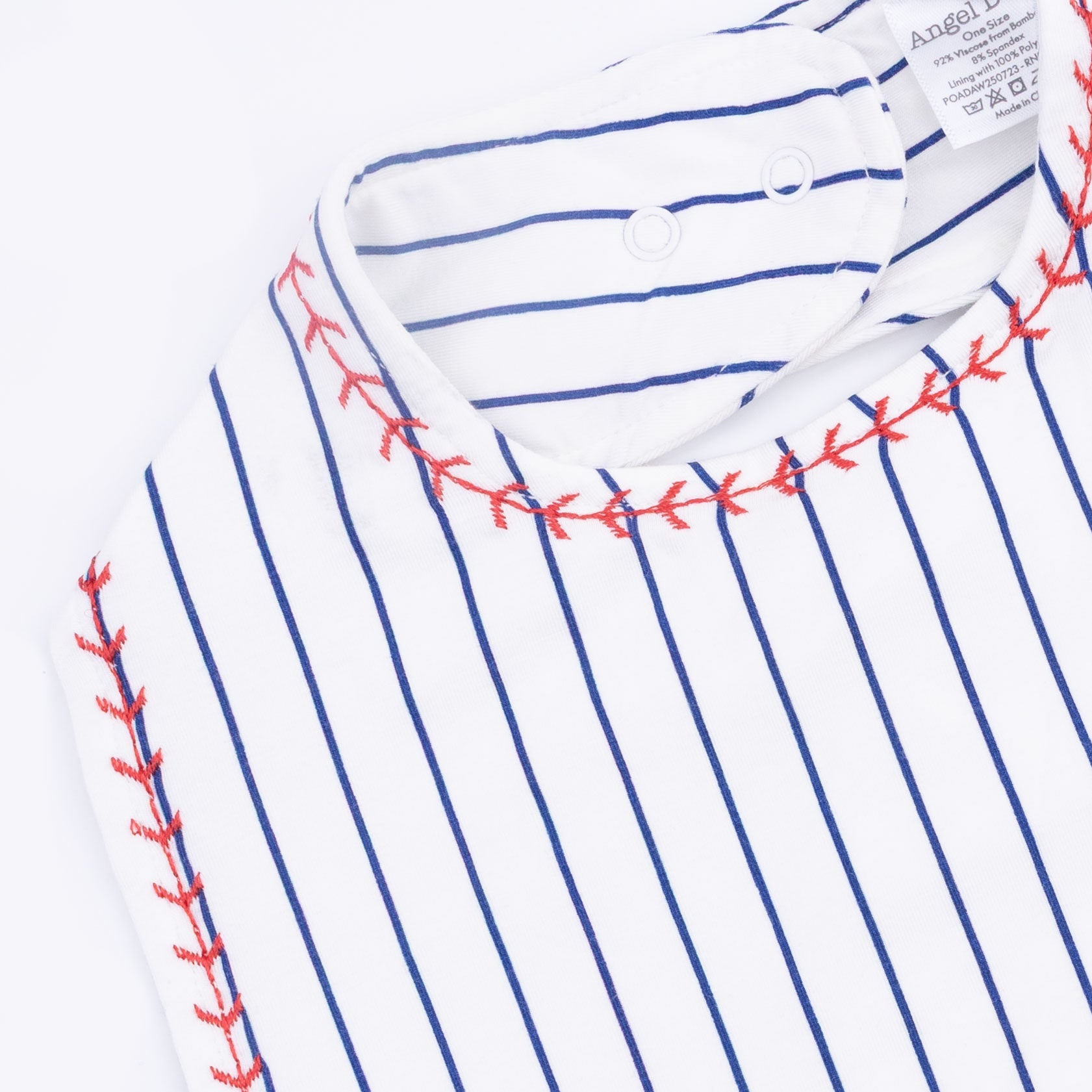Baseball Stripe - Feeding Bib