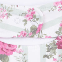 Cabbage Rose Stripe - Feeding Bib