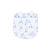Puppy Toile Blue - Feeding Bib