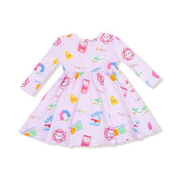 Future Scientist - Pink - Twirly Long Sleeve Dress
