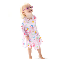 Future Scientist - Pink - Twirly Long Sleeve Dress