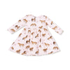 Horses - Pink - Twirly Long Sleeve Dress