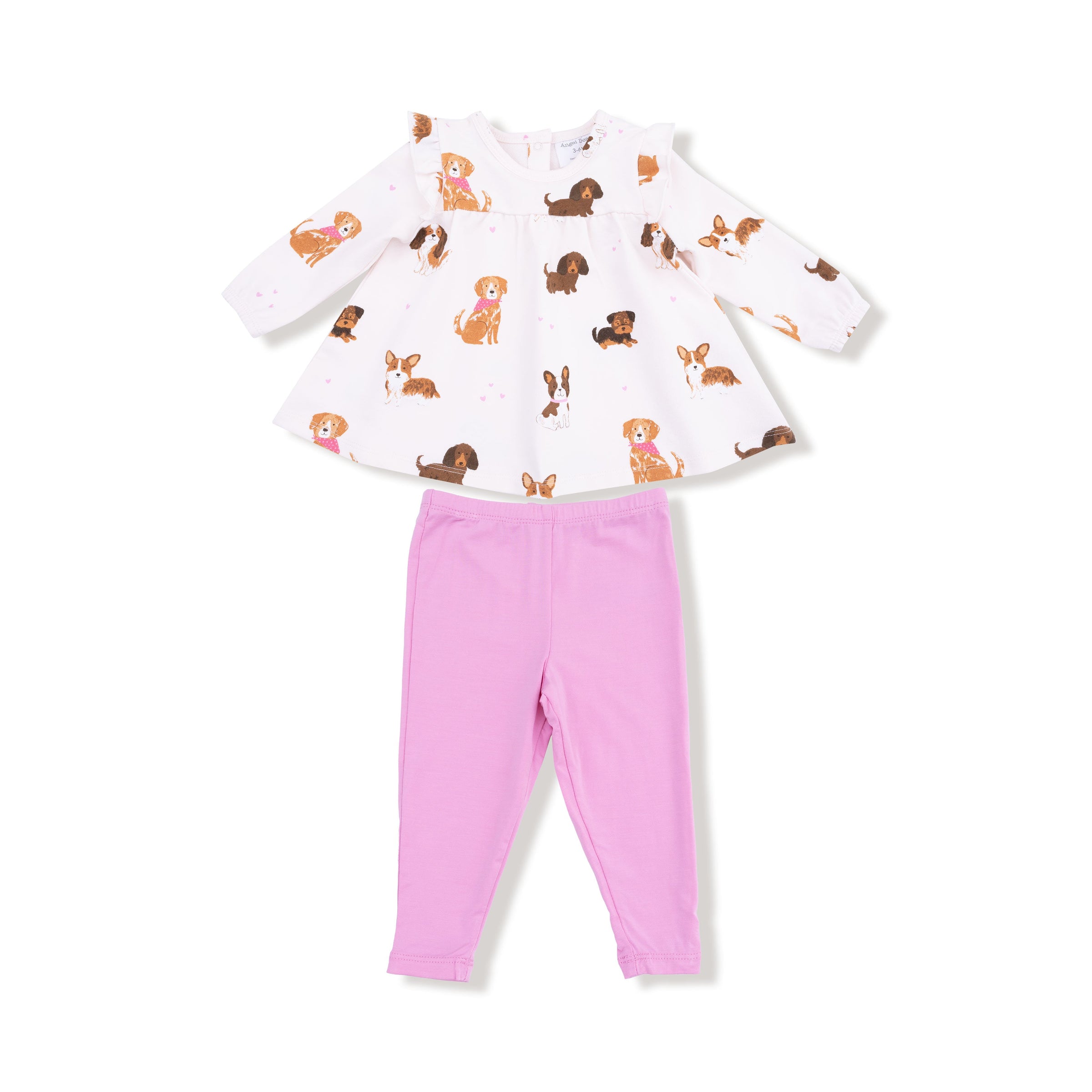 Best Friend Dogs - Pink - Ruffle Tunic and Legging