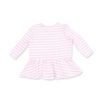 Football Dot and Stripe - Long Sleeve Peplum Top and Ruffle Bells