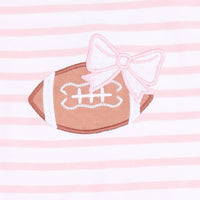 Football Dot and Stripe - Long Sleeve Peplum Top and Ruffle Bells