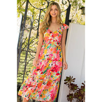Cecilia- Floral Ruffle Tiered Maxi Dress