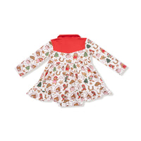 Cowgirl Christmas - Long Sleeve Cowgirl Bodysuit Dress