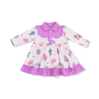 Disco Cowgirl - Long Sleeve Cowboy Bodysuit Dress