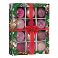 12 Count 1.5" Posh Pink Balls Ornament