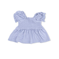 Dusty Plaid - Smocked Blouse and Pant Set