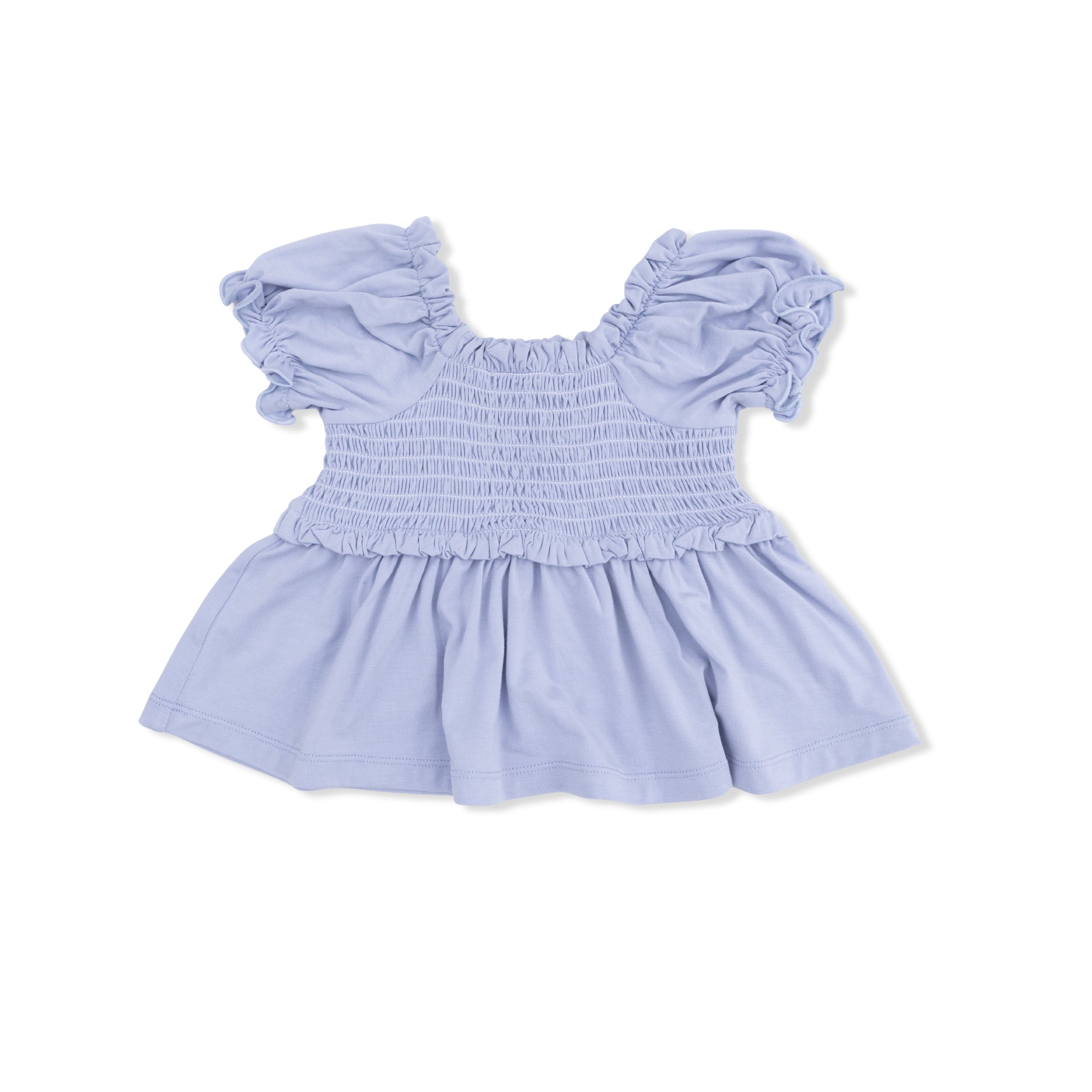 Dusty Plaid - Smocked Blouse and Pant Set