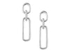 She's Spicy Link Statement Earrings in Silver