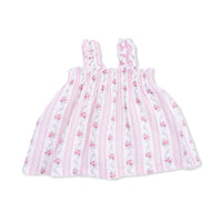 Winding Roses Stripe - Ruffly Strap Top and Bike Short