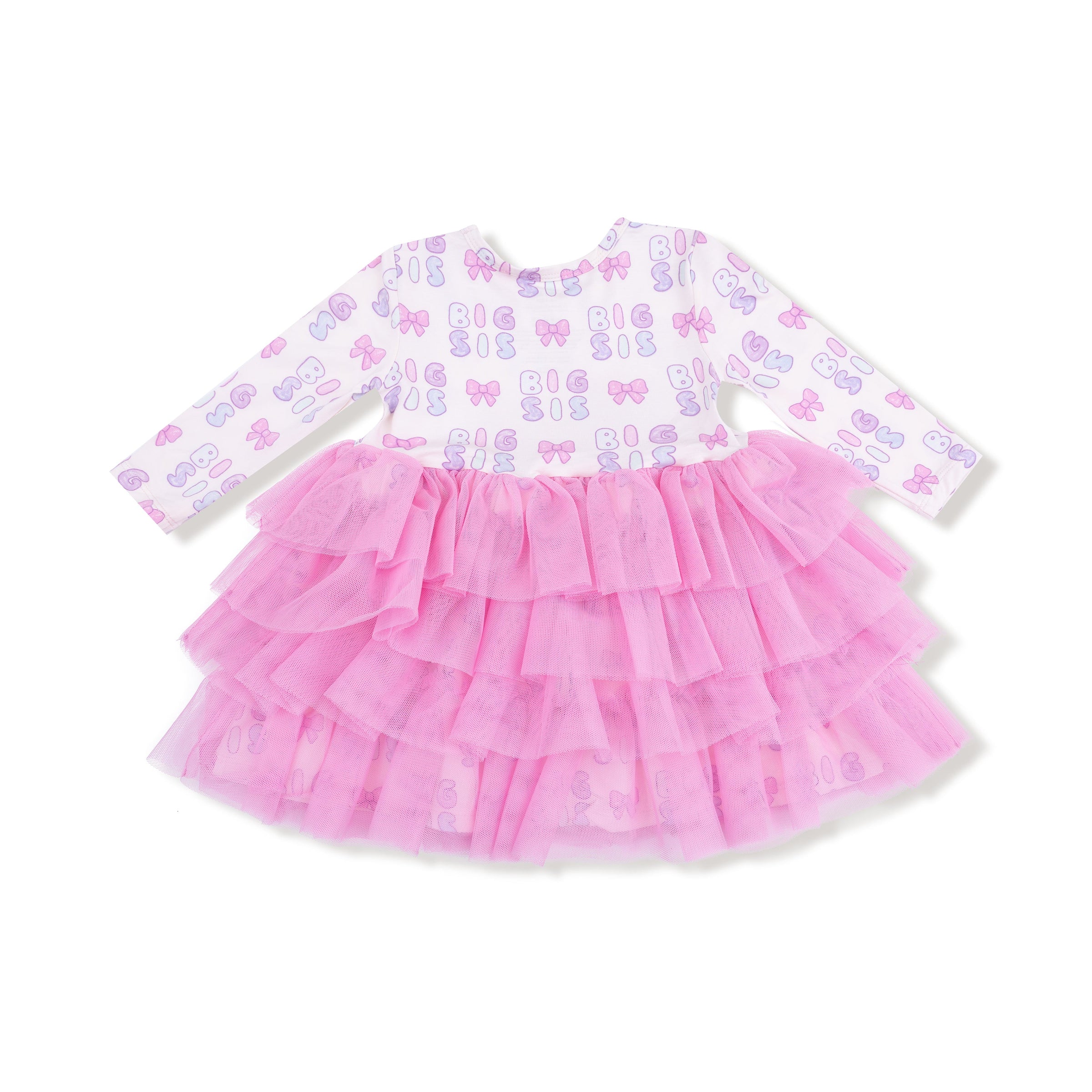 Big Sis - Long Sleeve Layered Tulle Dress