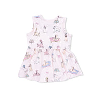 Fancy Hounds with Bows - Peplum Tank Top and Bike Short