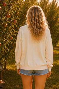 Pumpkin Season Gingham Bow Graphic Sweatshirt