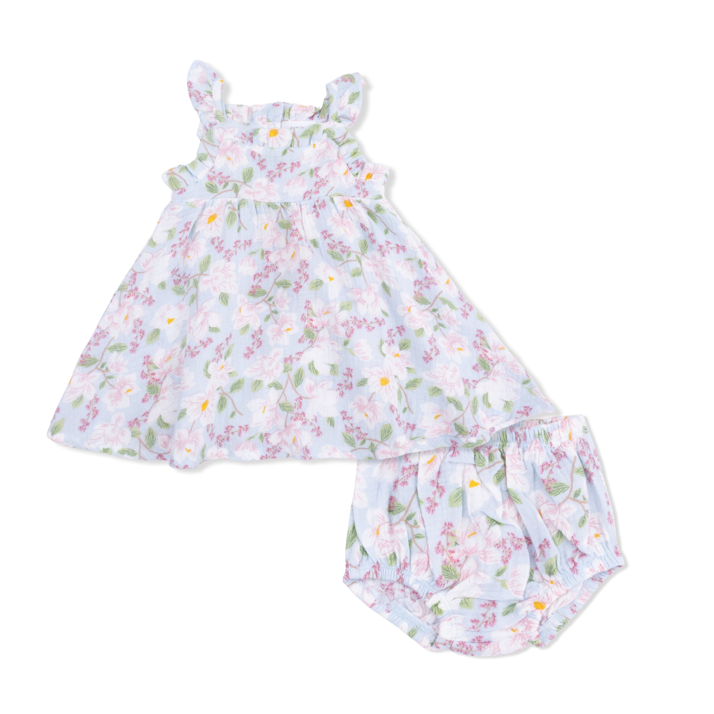 Magnolias - Paperbag Ruffle Sundress with Bloomer