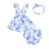 Dream Cottage Floral - Smocked Top with Bloomer & Headband
