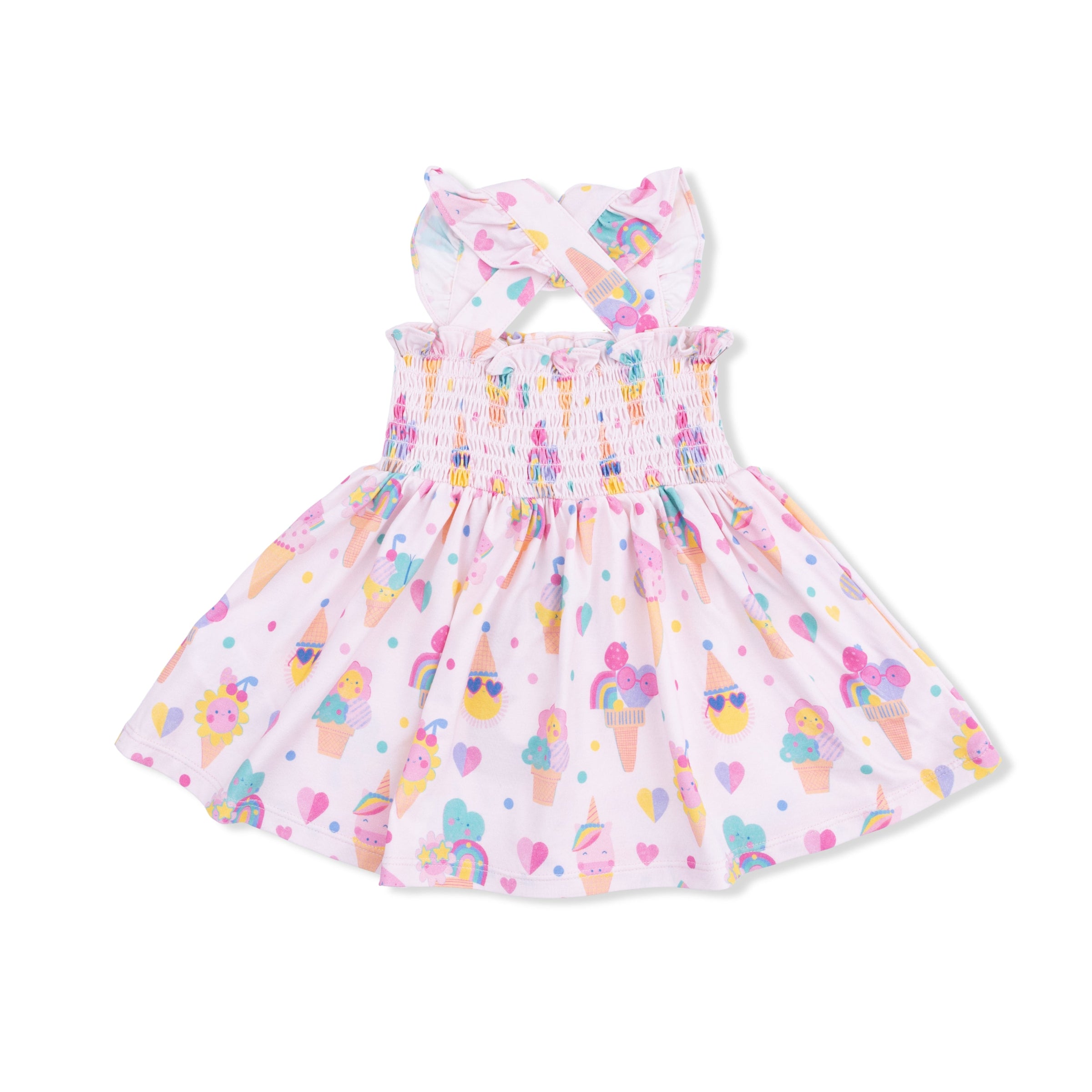 Ice Cream Fun Crew - Smocked Top with Bloomer