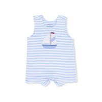 Bubbly Sailboat Stripe - Sleeveless Jon Jon
