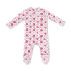 Rose Bow Lattice - Peter Pan 2 Way Zipper Footie
