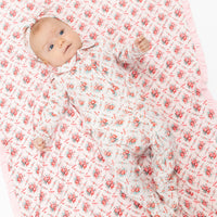 Rose Bow Lattice - Peter Pan 2 Way Zipper Footie