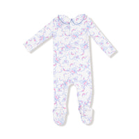 Ribbon Floral Fling - Smocked Peter Pan Snap Footie