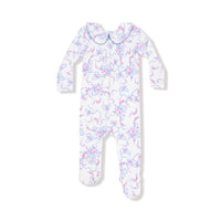 Ribbon Floral Fling - Smocked Peter Pan Snap Footie