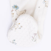 Flower Ducklings - Smocked Peter Pan Snap Footie