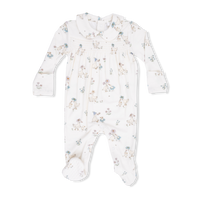 Flower Ducklings - Smocked Peter Pan Snap Footie