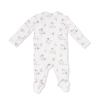 Flower Ducklings - Smocked Peter Pan Snap Footie