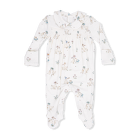Flower Ducklings - Smocked Peter Pan Snap Footie