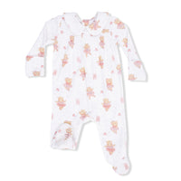 Teddy Bear Ballerina - Smocked Peter Pan Snap Footie