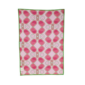 Live Love Pickleball Waffle Sports Towel   Pink/Green/White   17x24